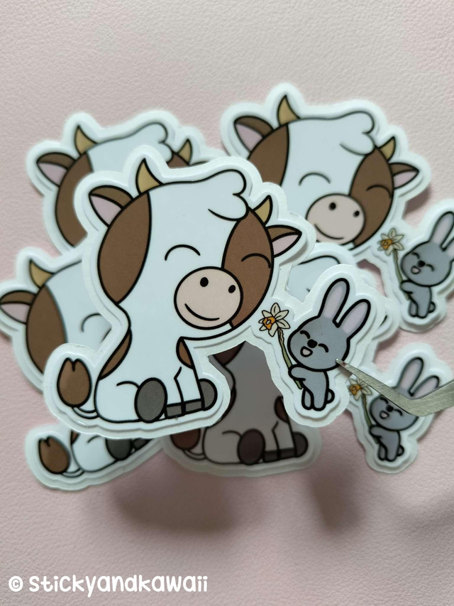 Vache lapin et narcisse