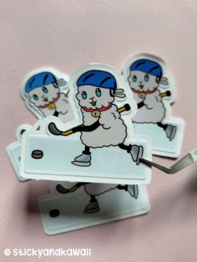 Mouton qui fait du patin