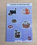 Planche autocollants chat